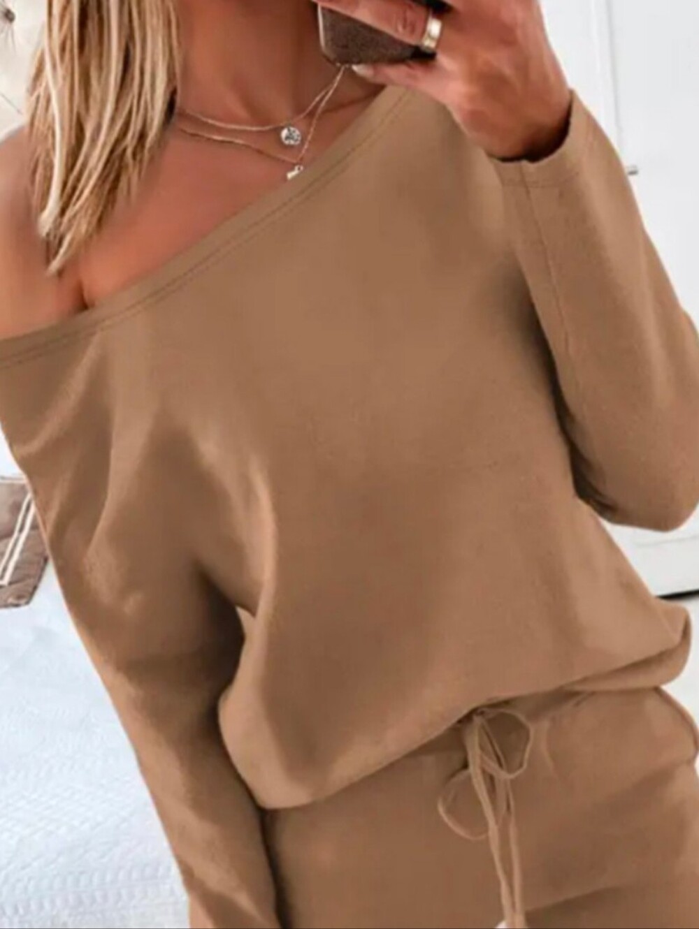 Chic Me Tan 2 piece outfit in Soft, ribbed fabric. Size S BNIB $48